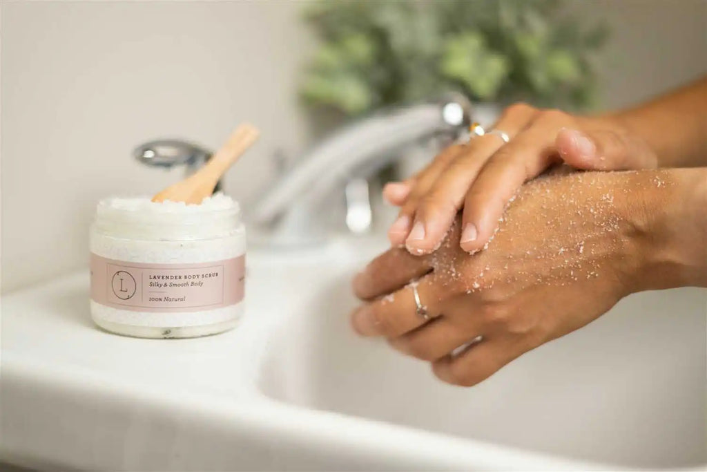 Lavender Body Scrub with CBD, Natural Body Salt Scrub (THC free) - Hopecommerce