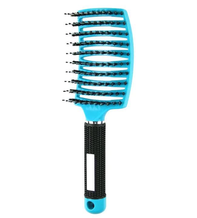 Curved Bristle Massage Comb – Multifunctional Styling for Curly Hair - Hopecommerce