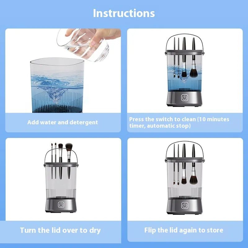 Electric One Wash Multiple Cleanser Of Makeup Brush - Hopecommerce