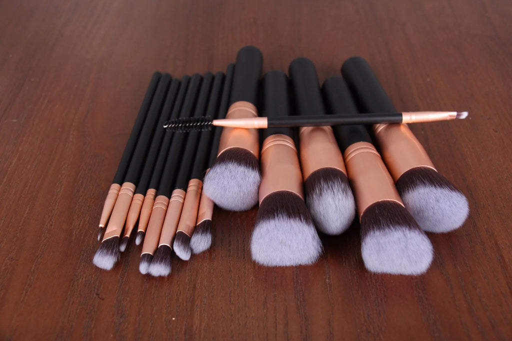 14pcs Wood Handle Makeup Brush Set - Hopecommerce