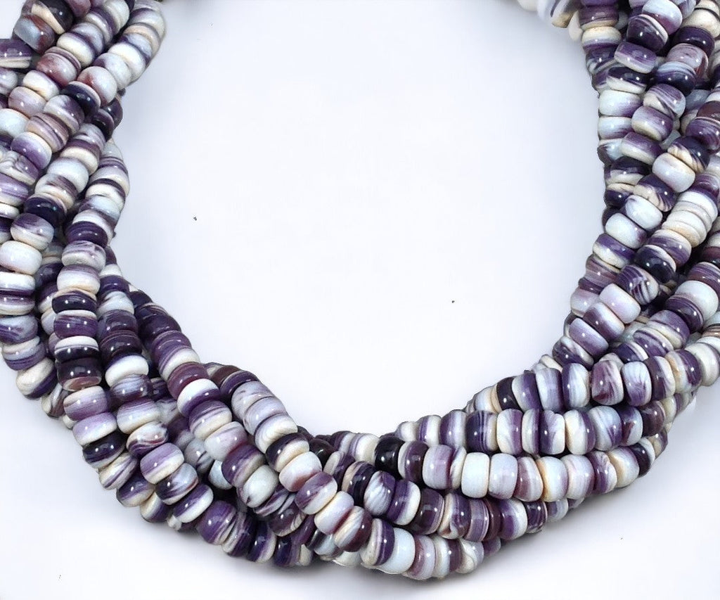 Wampum Quahog Shell Rondelle - Hopecommerce