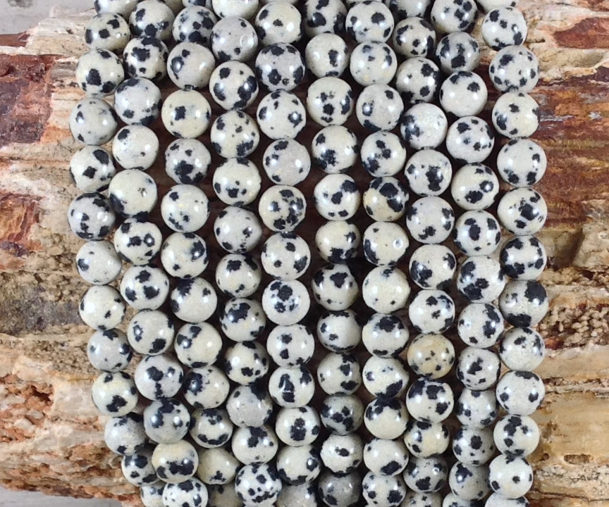 Dalmatian Jasper Round 6mm 8mm - Hopecommerce