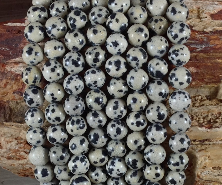 Dalmatian Jasper Round 6mm 8mm - Hopecommerce