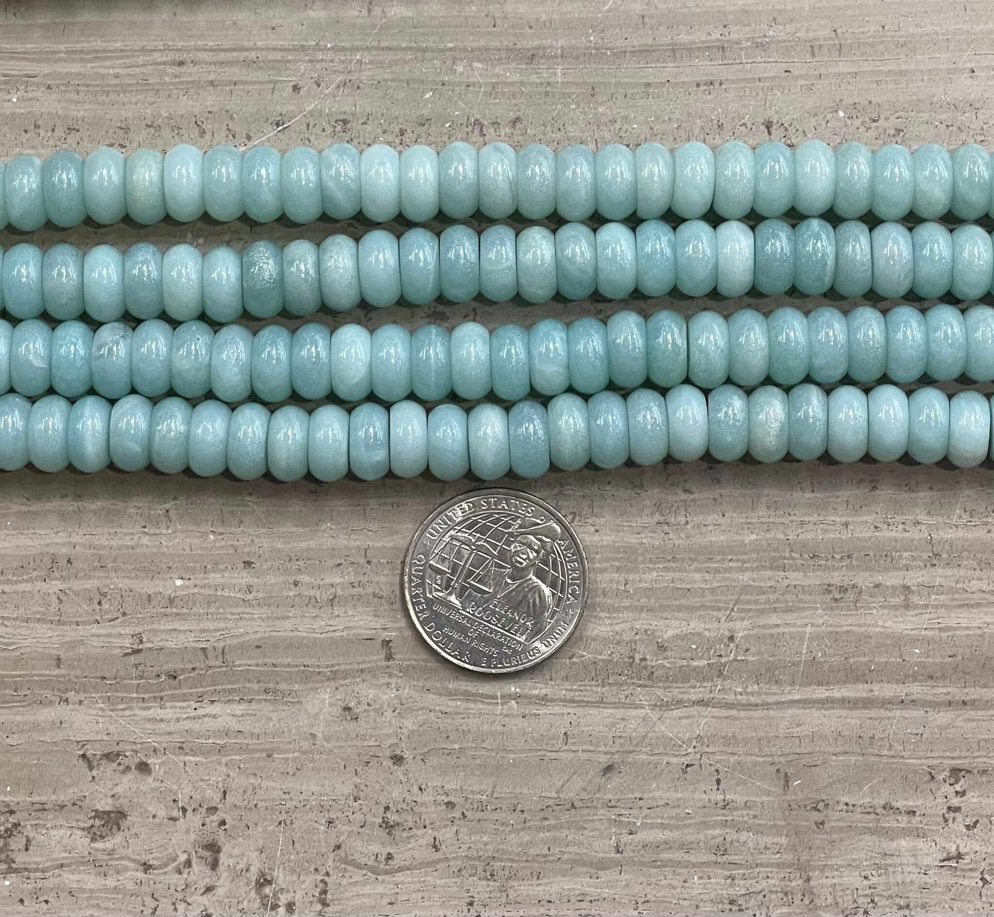 Amazonite Rondelle A Grade 10mm - Hopecommerce