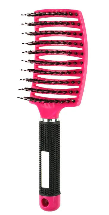 Curved Bristle Massage Comb – Multifunctional Styling for Curly Hair - Hopecommerce