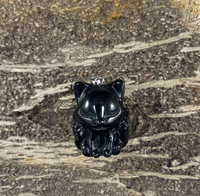 9 Tail Fox, Gemstone Pendants, 23x31mm (1pc) - Hopecommerce