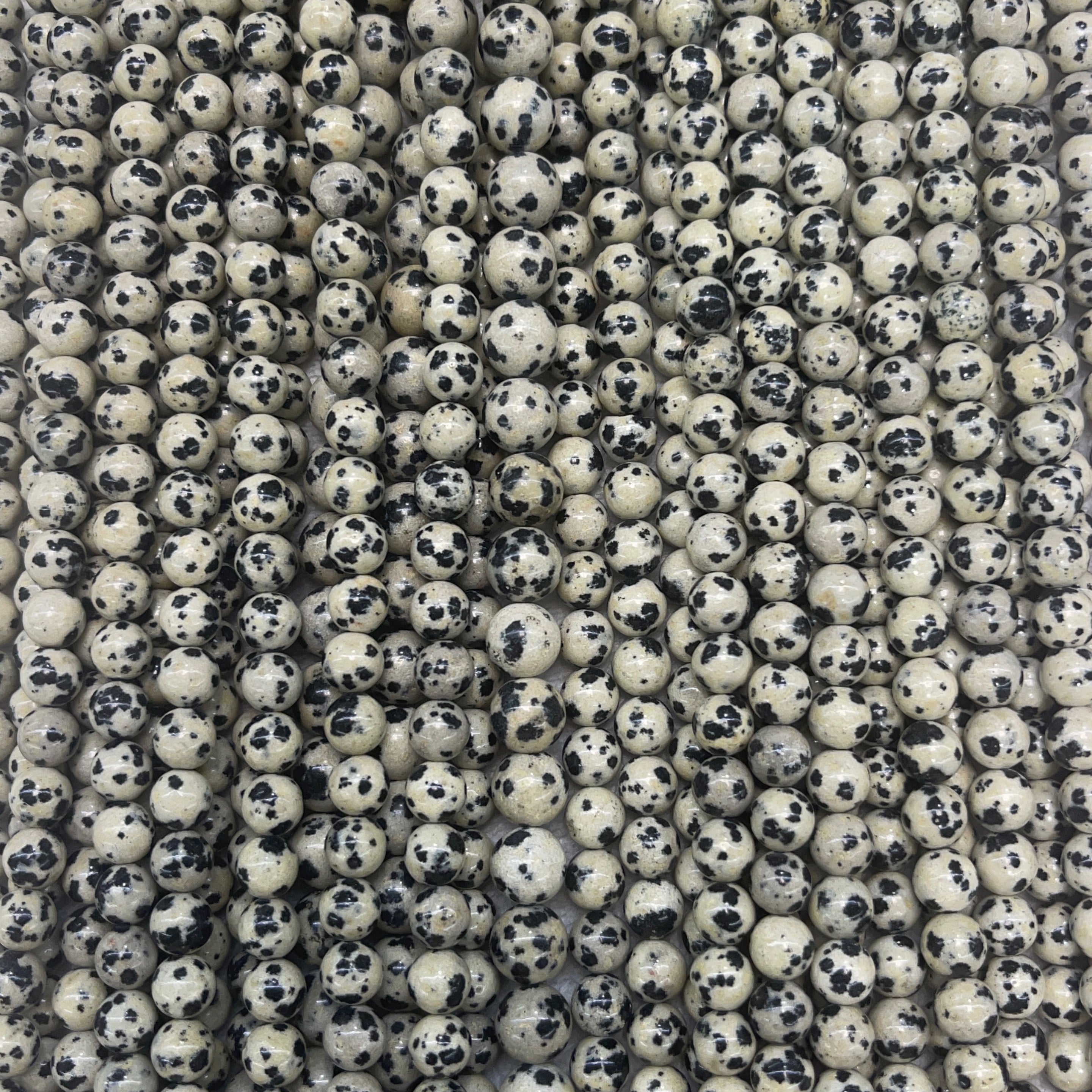 Dalmatian Jasper Round 6mm 8mm - Hopecommerce