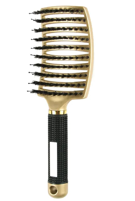 Curved Bristle Massage Comb – Multifunctional Styling for Curly Hair - Hopecommerce