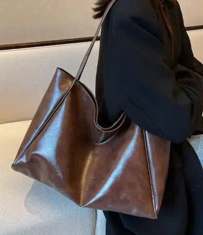 Leather Shoulder Handbag - Hopecommerce